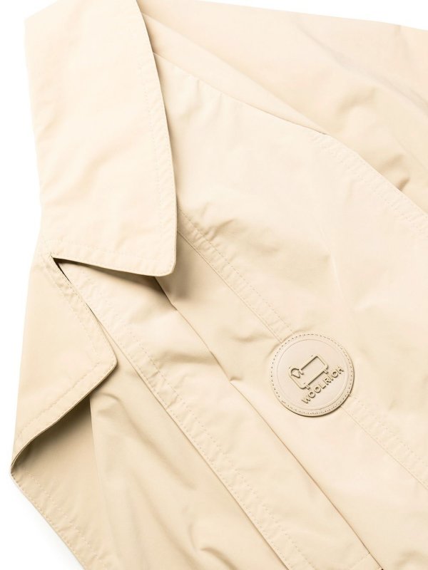WOOLRICH buy online Logo-patch trench coat