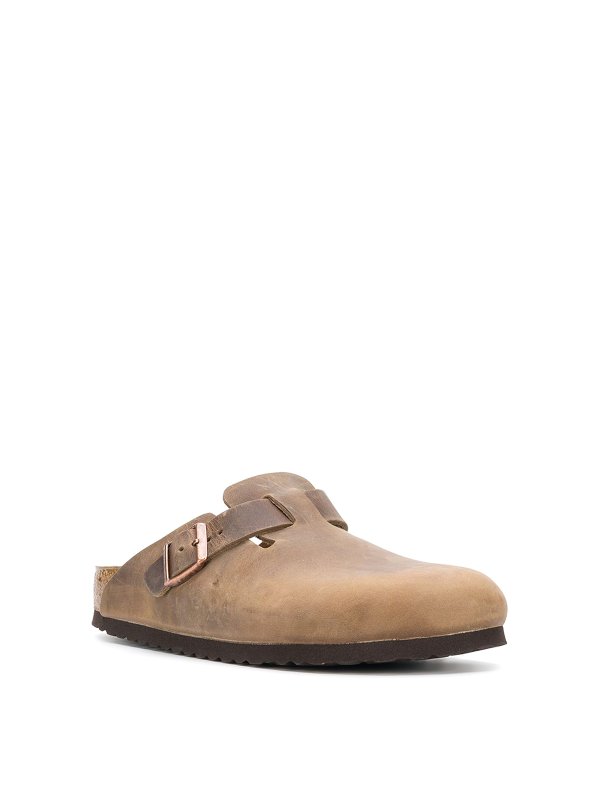 BIRKENSTOCK: mules shoes online - Leather classic slip-on mules