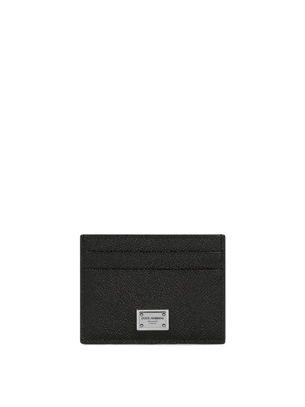 DOLCE & GABBANA: wallets & purses - Logo-plaque leather cardholder