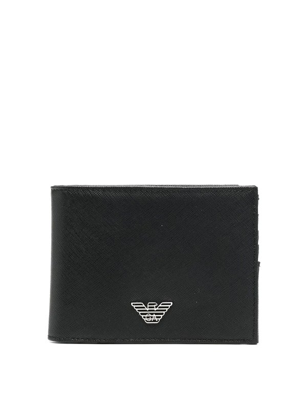 EMPORIO ARMANI: wallets & purses - Logo plaque bifold wallet