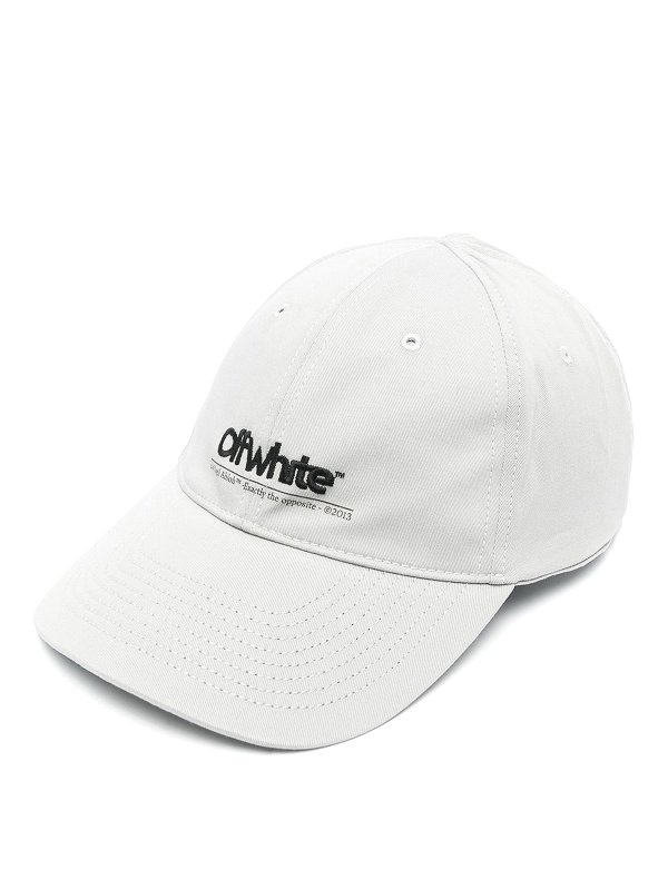 OFF-WHITE: hats & caps - Logo embroidery baseball cap