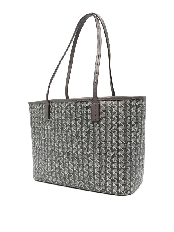 TORY BURCH: totes bags online - Monogram-pattern coated-canvas tote