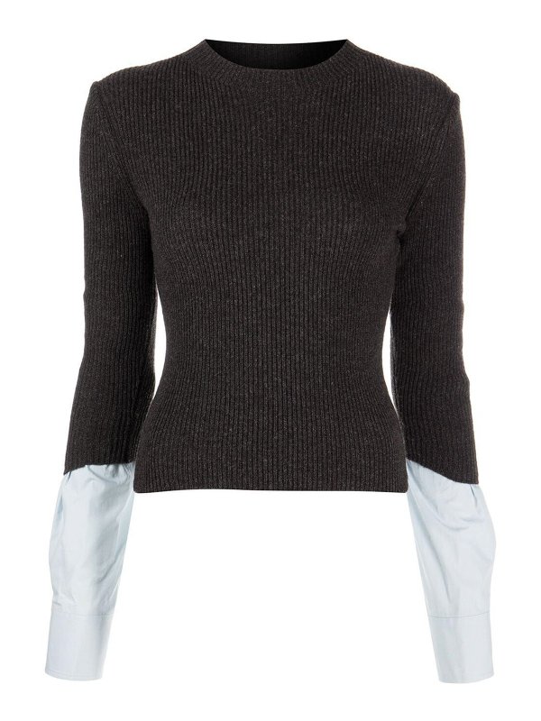 ALEXANDER WANG: Pull col rond - Pull Col Rond - Marron