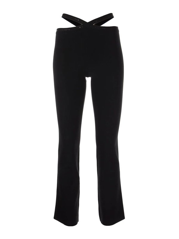 ALEXANDER WANG: casual trousers - Elastic leggings with logo and details
