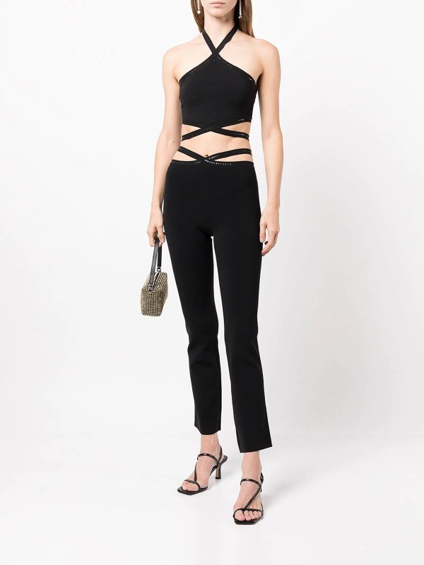 ALEXANDER WANG: casual trousers online - Elastic leggings with logo and details