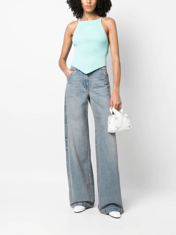 Courreges: Tops y camisetas sin mangas online - Top - Azul Claro