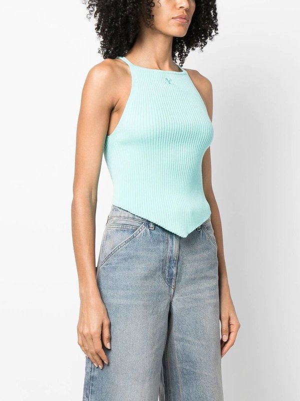 iKRIX Courreges: Tops y camisetas sin mangas - Top - Azul Claro