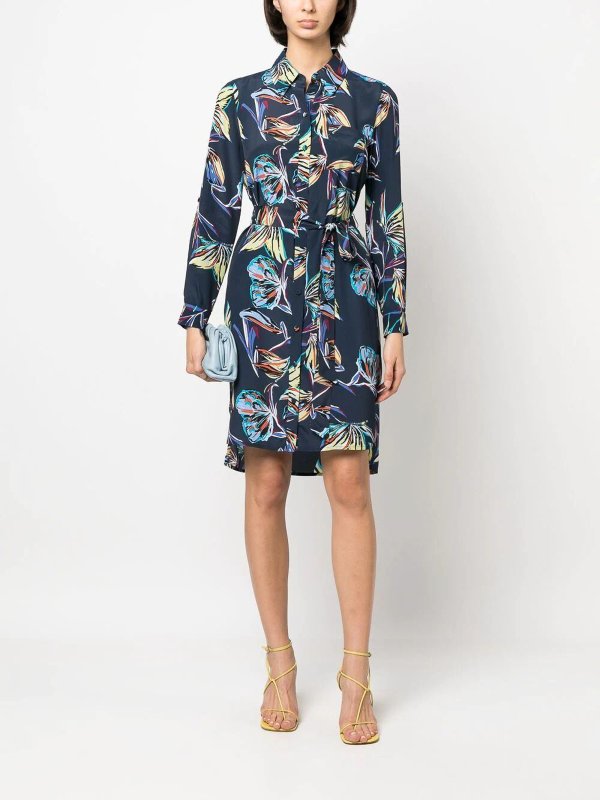 Diane von Furstenberg: knee length dresses online - Kali floreal dress with belt