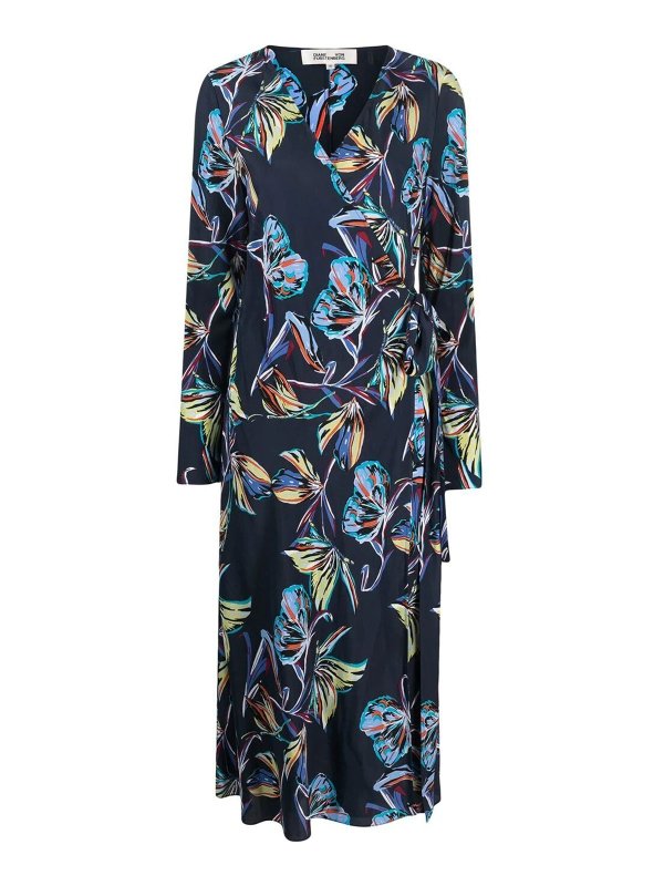 Diane von Furstenberg: abiti lunghi - Abito Tilly lungo con chiusura a portafoglio