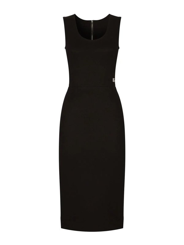 DOLCE & GABBANA: Vestidos media pierna - Vestido Midi - Negro