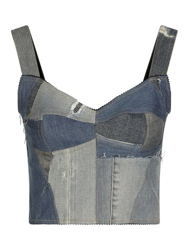 DOLCE & GABBANA: Tops und Tank Tops - Top - Blau