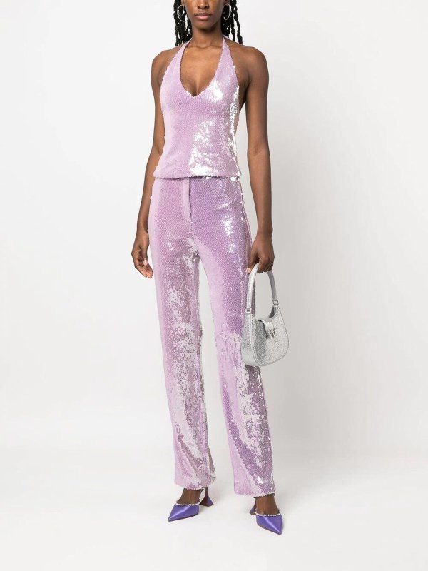 ROTATE Birger Christensen: pantaloni casual online - Pantaloni a gamba dritta con paillettes