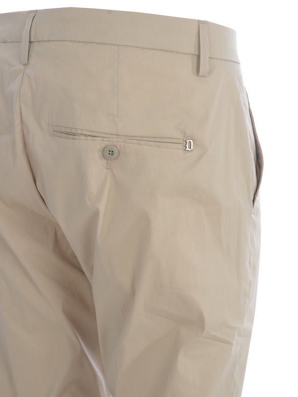 Cotton straight leg trousers shop online: DONDUP