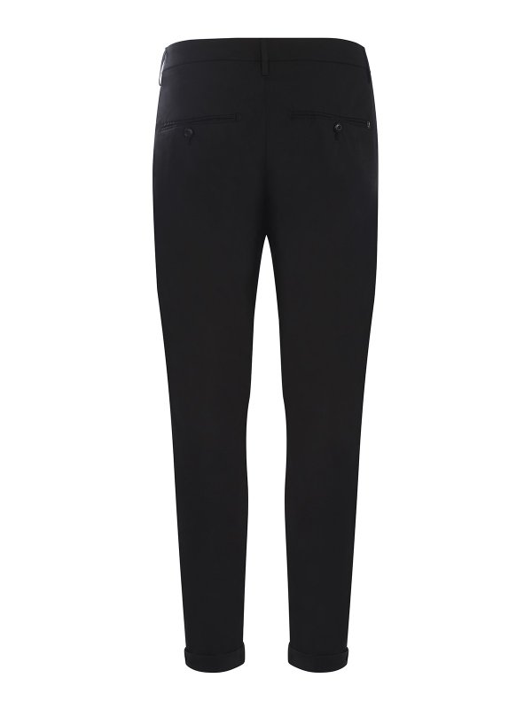 DONDUP: Tailored & Formal trousers online - Pleated cotton trousers with hidden closure