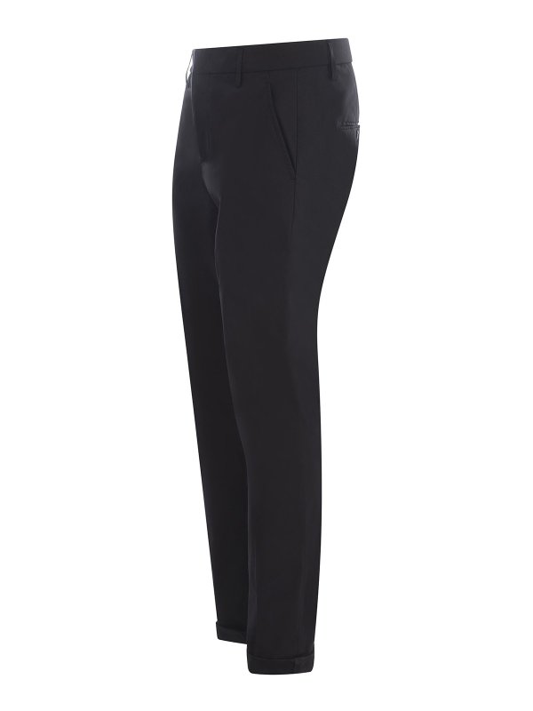 The Best Shops DONDUP: Tailored & Formal trousers - Pleated cotton trousers with hidden closure