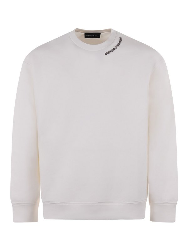 EMPORIO ARMANI: Sweatshirts & Sweaters - Sweatshirt with logo around the crewneck