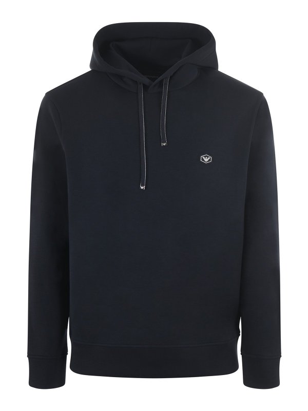 EMPORIO ARMANI: Felpe e maglie - Felpa con cappuccio in cotone con logo