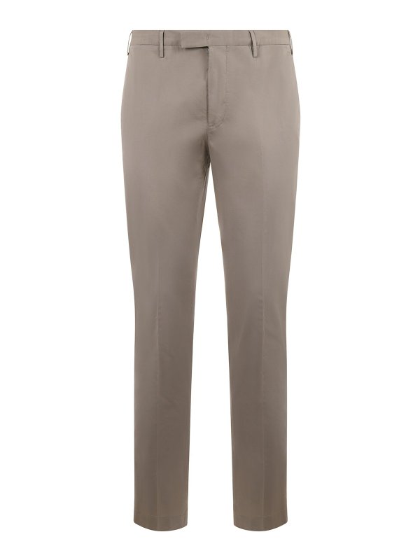 PT TORINO: Tailored & Formal trousers - Cotton trousers with concealead closure