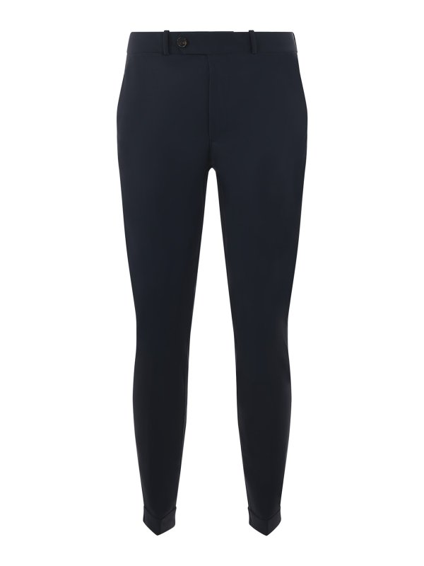 RRD Roberto Ricci Designs: casual trousers - Pleated straight leg trousers with turn-ups