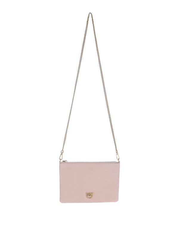 Flat Classic smooth leather bag shop online: Pinko