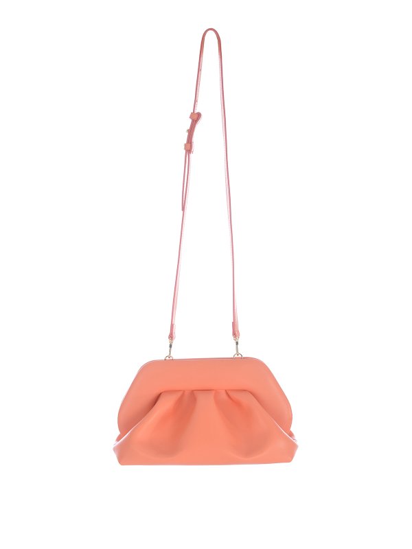 Faux leather clutch with magnetic closure shop online: THEMOIRè