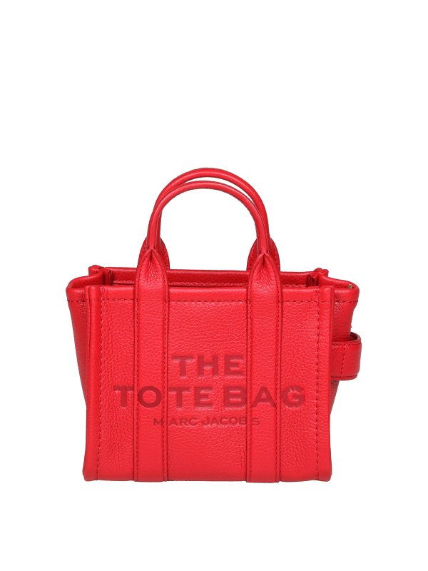 MARC JACOBS: totes bags - Micro leather bag with logo and handles