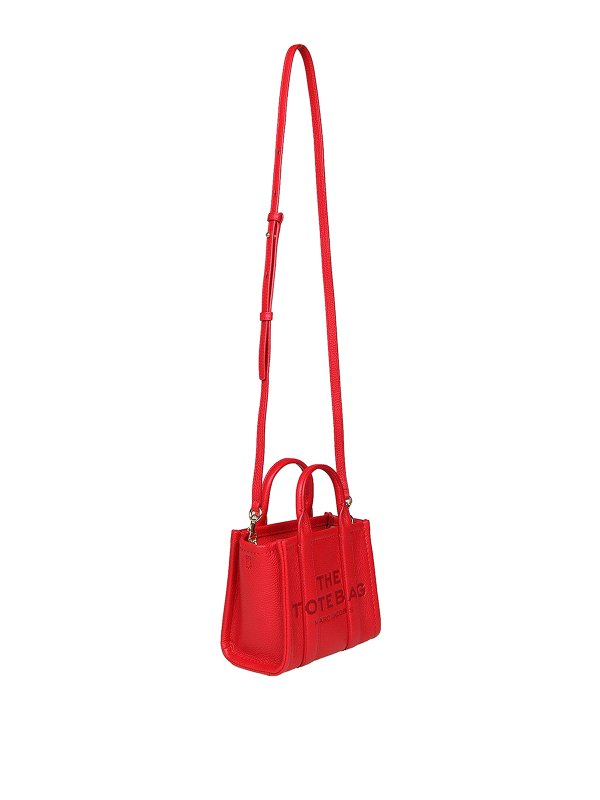 MARC JACOBS: totes bags online - Micro leather bag with logo and handles