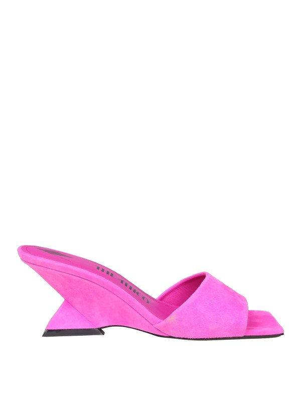 The Attico: sandals - Suede Cheope sandalswith wedge