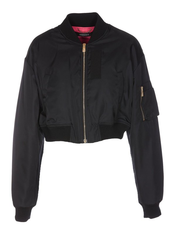 VERSACE: bombers - Cropped bomber jacket
