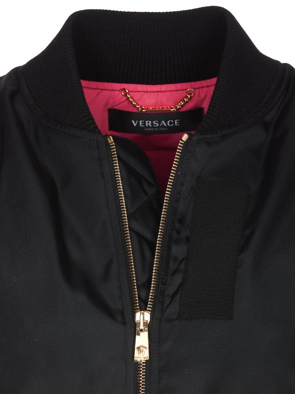 Cropped bomber jacket shop online: VERSACE
