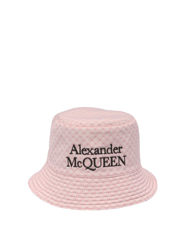 ALEXANDER MCQUEEN: hats & caps online - Reversibile bucket hat with embrodiered logo