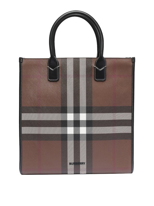BURBERRY: totes bags - Tartan patterned bag