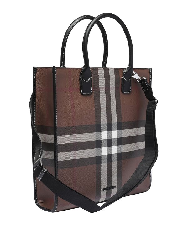 BURBERRY: totes bags online - Tartan patterned bag