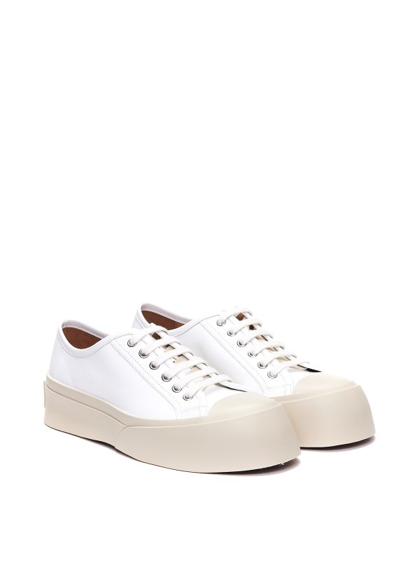 Marni: trainers online - Leather Pablo sneakers with maxi toe