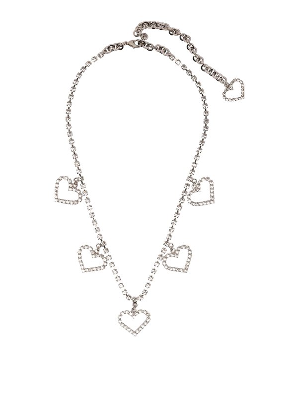 ALESSANDRA RICH: Necklaces & Chokers - Crystals necklace with heart details