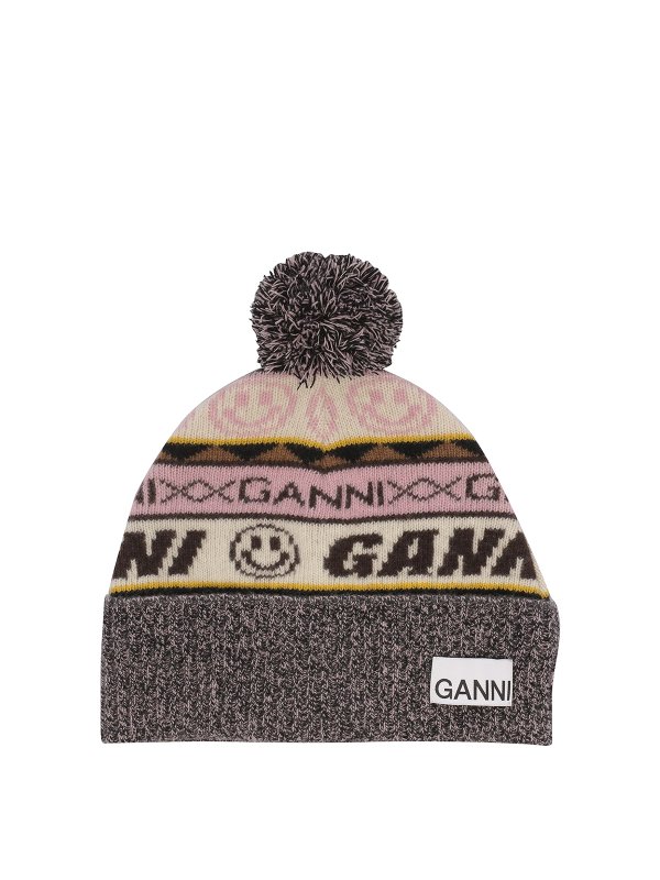 GANNI: Mützen - Mütze - Bunt