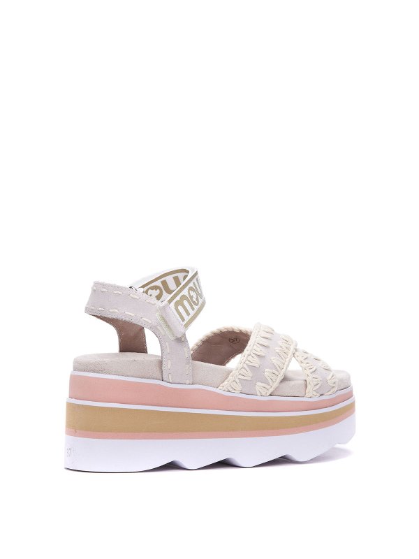 MOU: sandals online - Eva wedge sandals with platform