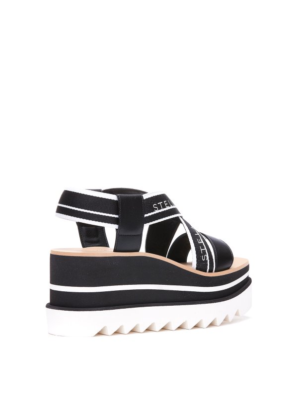 iKRIX STELLA McCARTNEY: sandals - Elyse striped platform sandals