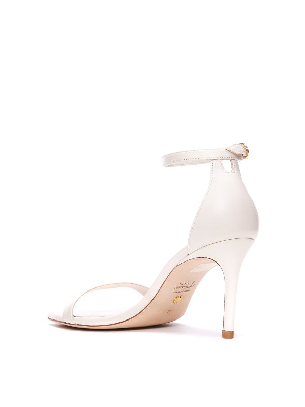 Squared toe leather sandals shop online: Stuart Weitzman