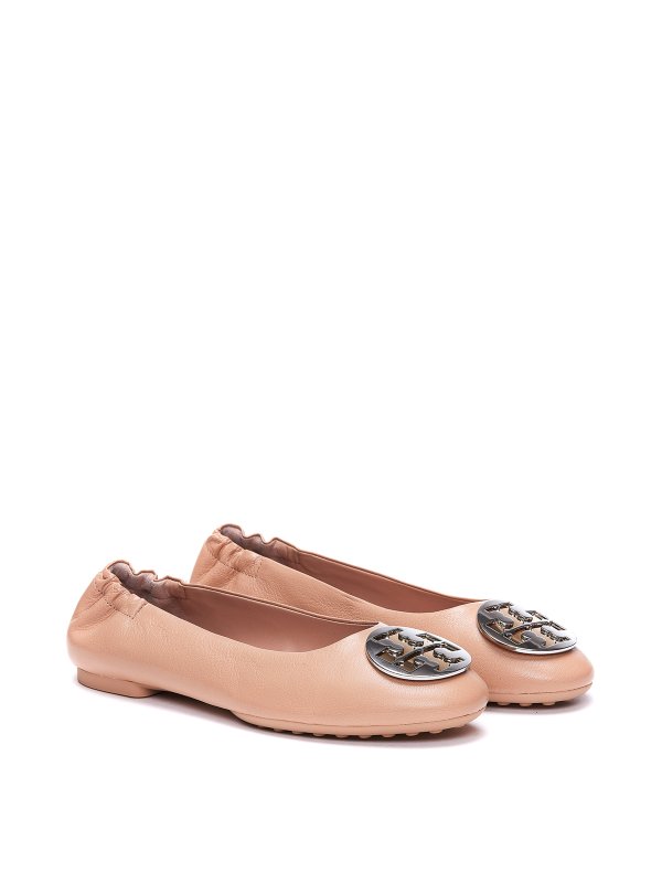 TORY BURCH: ballerine online - Ballerine Claire in pelle con placca logo