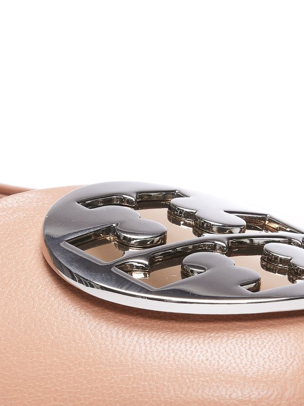 Ballerine Claire in pelle con placca logo shop online: TORY BURCH