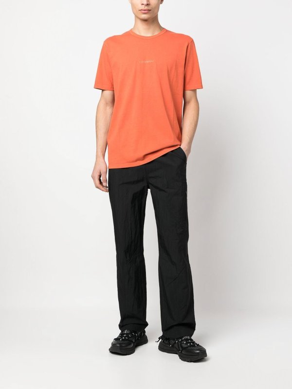 C.P. COMPANY: t-shirt online - T-shirt in cotone con stampa logo