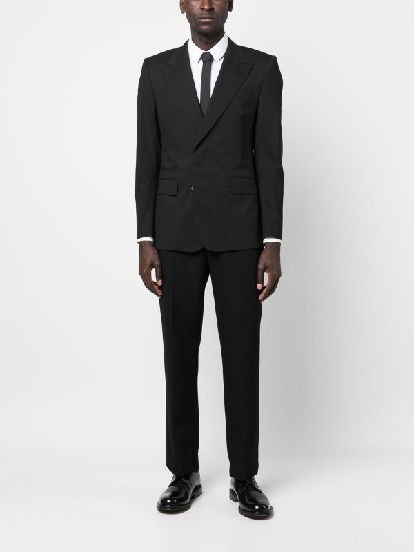 DOLCE & GABBANA: blazers online - Single-breasted wool blazer with peak lapels