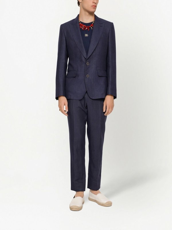 DOLCE & GABBANA: テーラードトラウザー online - テーラードパンツ - ブルー