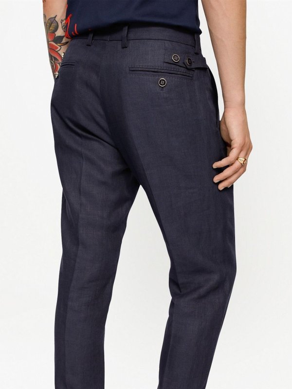 テーラードパンツ - ブルー shop online: DOLCE & GABBANA