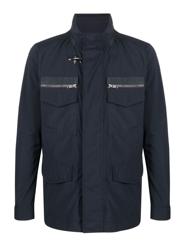 FAY: blazers - Multiple-pocket zip-fastening jacket