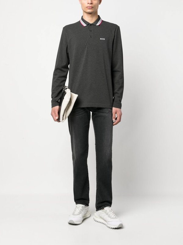 JACOB COHEN: straight leg jeans online - Bard crease effect bootcut jeans