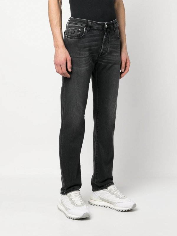 iKRIX JACOB COHEN: straight leg jeans - Bard crease effect bootcut jeans