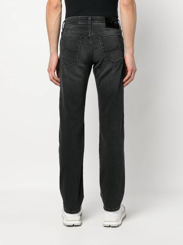 Bard crease effect bootcut jeans shop online: JACOB COHEN