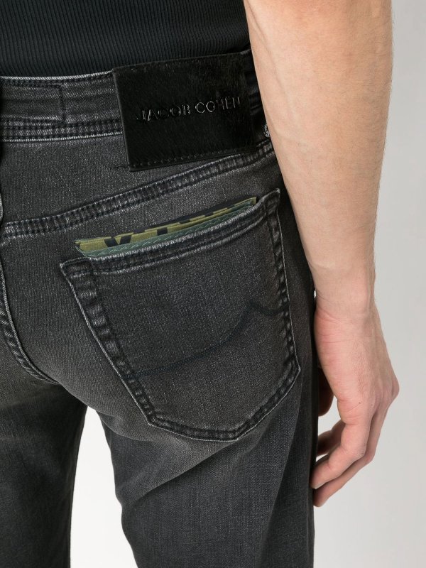 straight leg jeans shop online Bard crease effect bootcut jeans